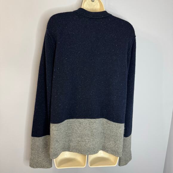 Goats Cashmere Sweater Crew Neck Long Sleeve Soft Blue Grey Women's M - Picture 9 of 10